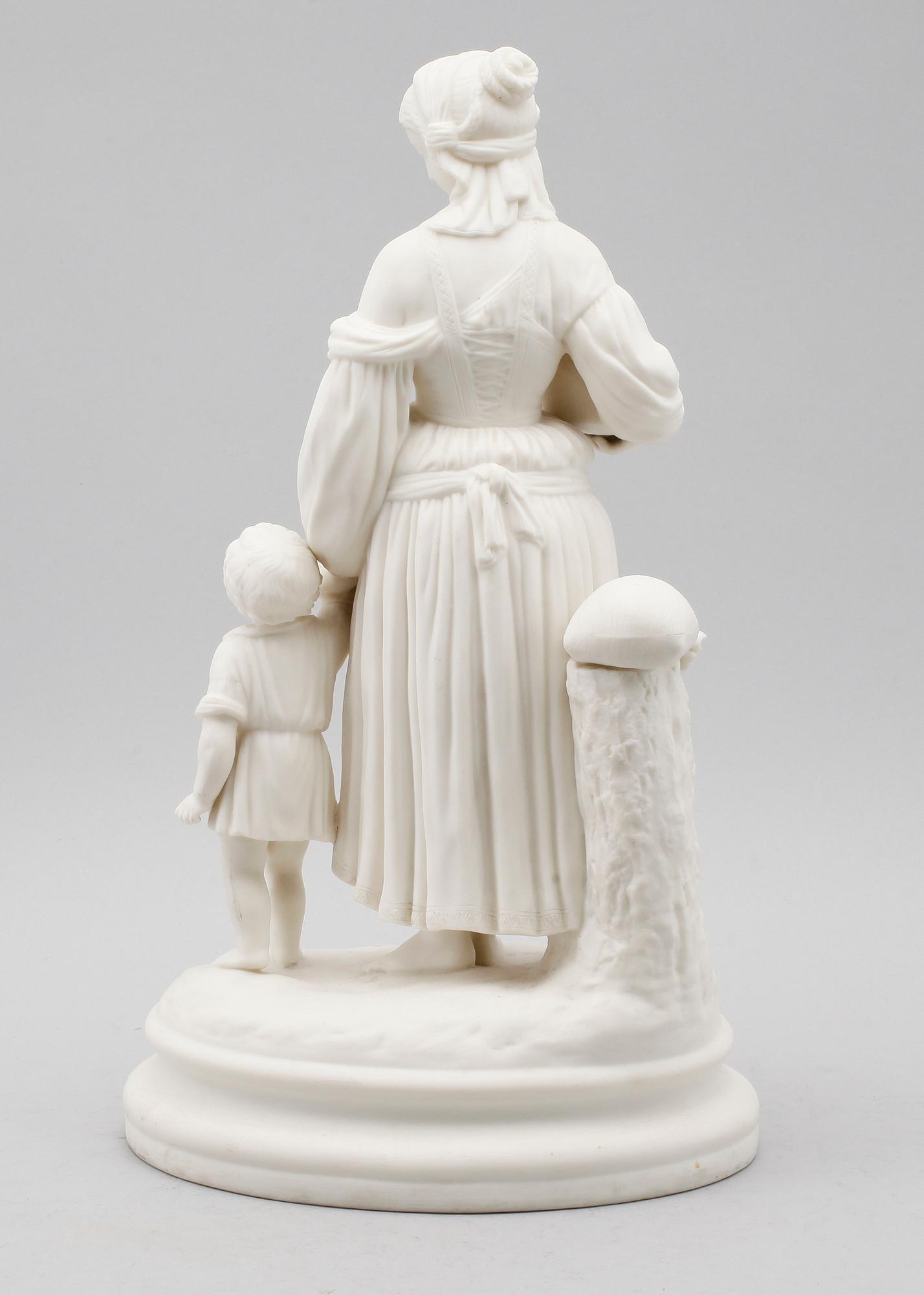FIGUR, parian, Gustafsberg, 1800-talets andra hälft.