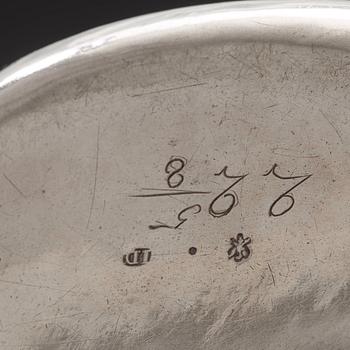 A Swedish 18th century parcel-gilt silver bowl, mark of Johan Dragman, Arboga (1701-1746).