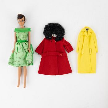 Barbie, dockor, 4 st, samt accessoarer, Mattel, 1960-tal.