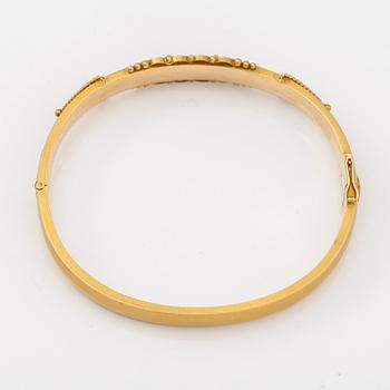 Oskar Lindroos, Armband, 14K guld, diamanter ca 0.49 ct tot. Helsingfors 1940-tal.