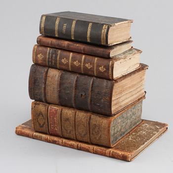 PARTI BÖCKER, 7 st, bla "Schwedisches Land-Recht wie dasselbe...", 1709, 1700-tal.