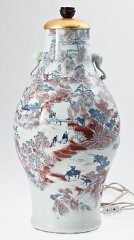 LAMPFOT, porslin. 1920-tal, Kina.