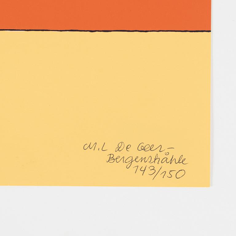 Marie-Louise Ekman, silkscreen in colours, 1971, signed 143/150.