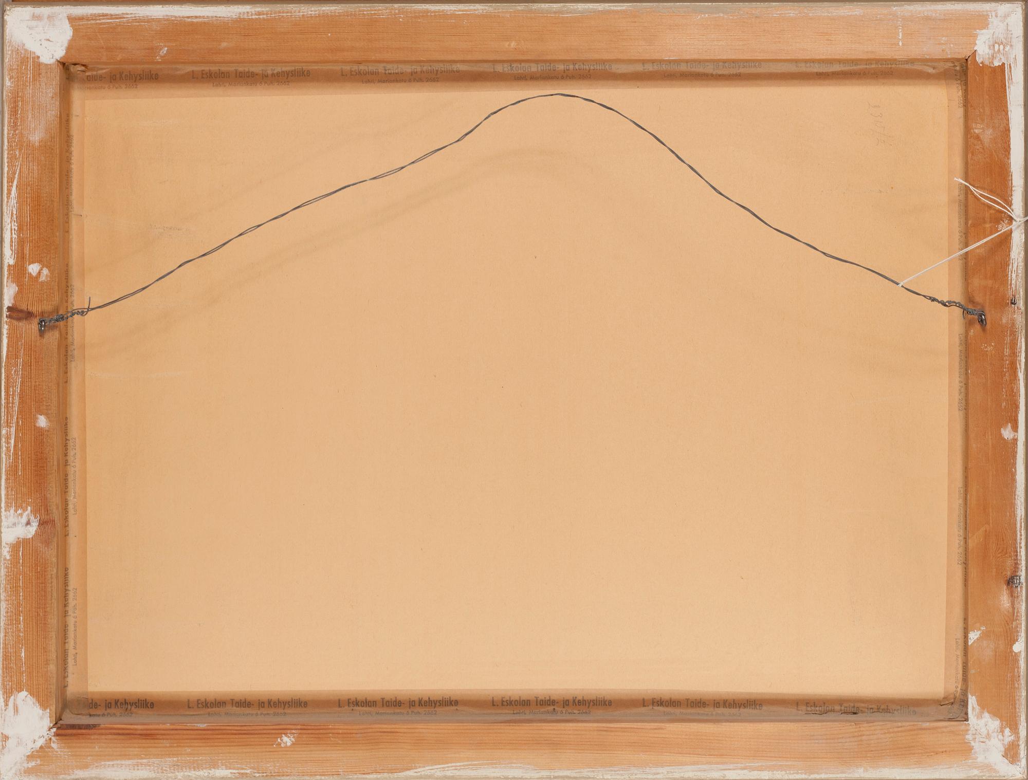 Kalle Eskola, oil on canvas laid on panel, signed and dated -57.