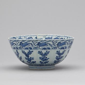 SKÅL, porslin, Wanli, (1573-1619) Ming dynastin, Kina.