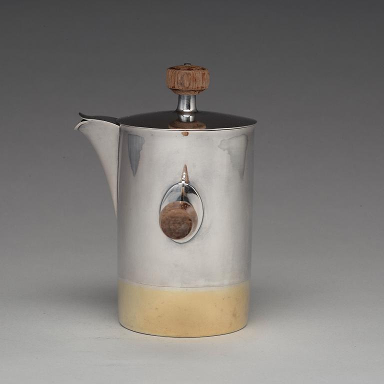 Birger Haglund, a sterling silver coffee pot, Stockholm 1956.