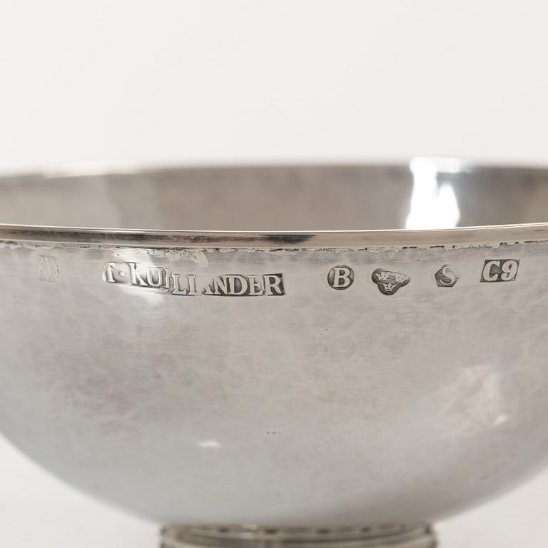 Tore Kullander, skål och ljusstakar, ett par, silver, Borås 1953.