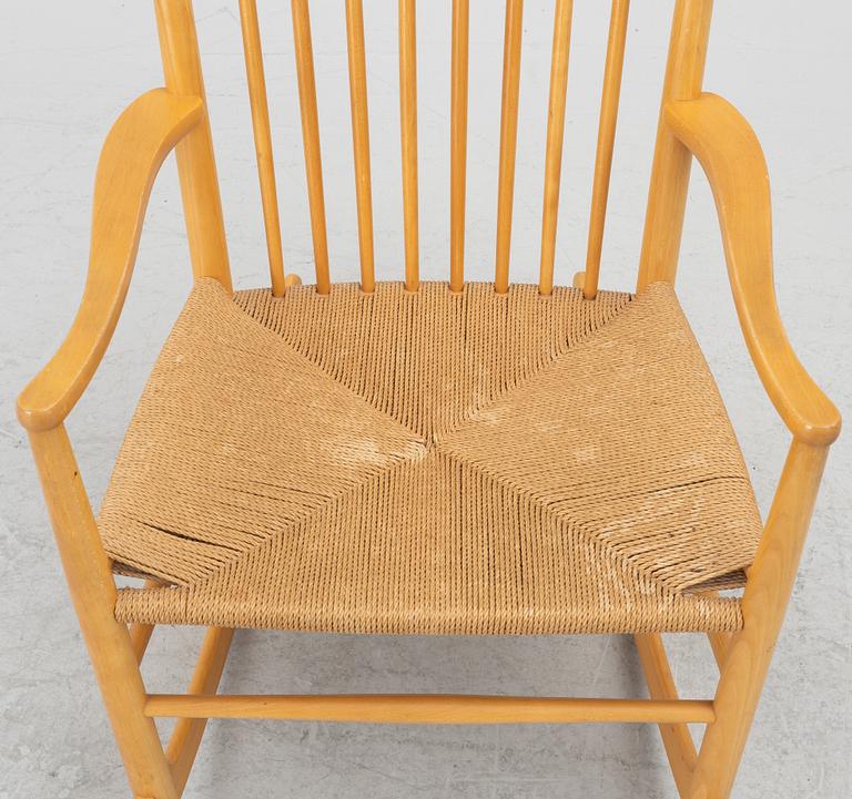 Hans J. Wegner, gungstol, "J16", F.D.B. Møbler, Danmark, 1962.