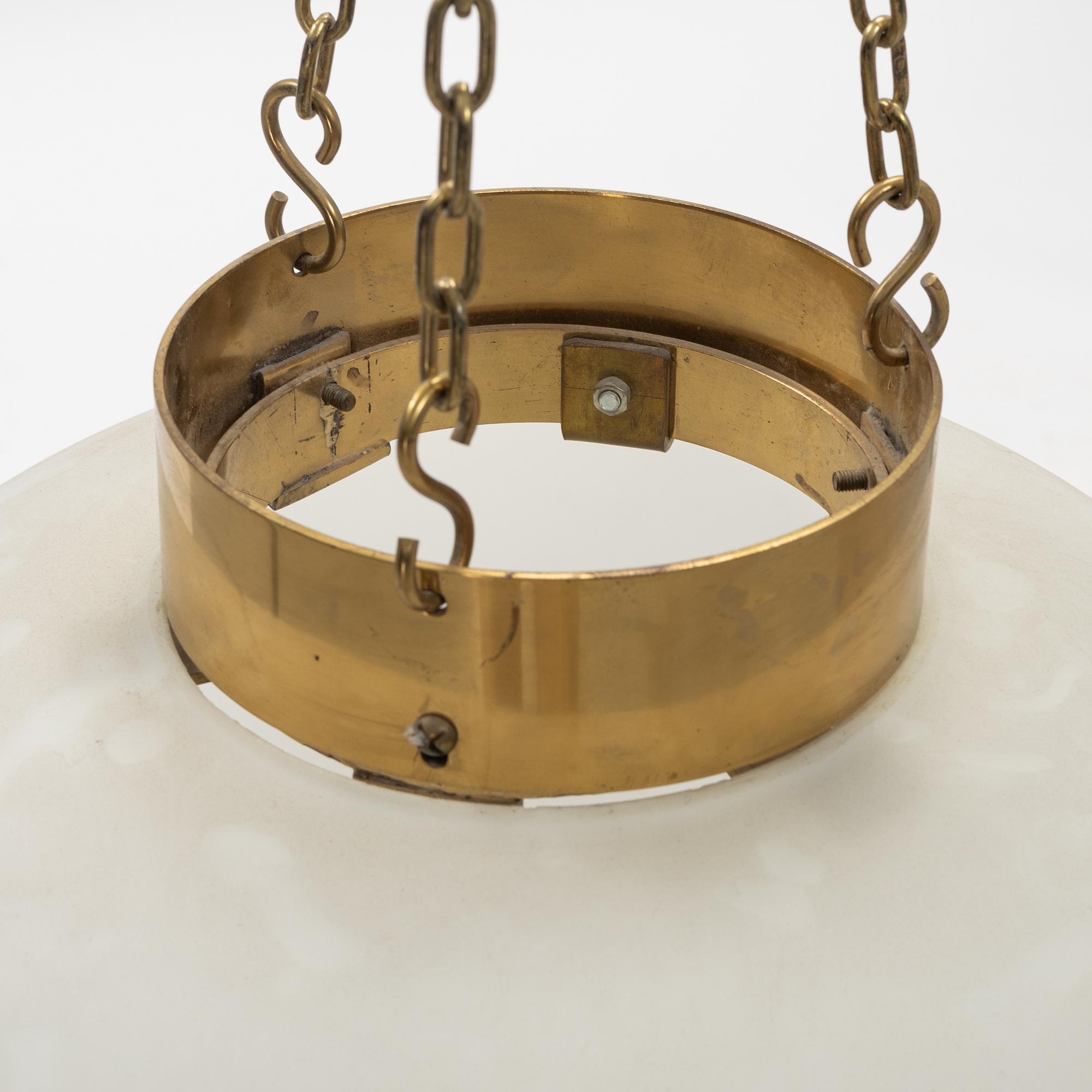 A glass ceiling light, second half of the 20th Century.