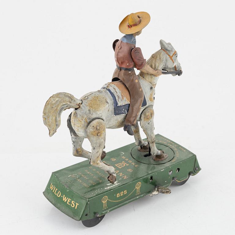 Lehmann, A tinplate 'Bucking Broncho 625' Germany. In production from 1903.