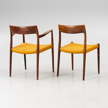 Matgrupp, 7 delar, Danmark, 1960-tal. Bland annat Niels Otto Møller för JL Møller.