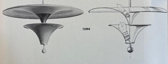 CEBE/ASEA, taklampa, variant av modell "75994", Sverige 1930-tal.