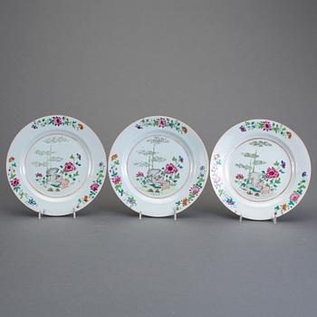 TALLRIKAR, 6 st, porslin, Kina, kompaniporslin, Kina, Qianlong (1736-95).