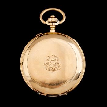 FICKUR, 18K guld, Longines, Chronometer, omkring år 1900.