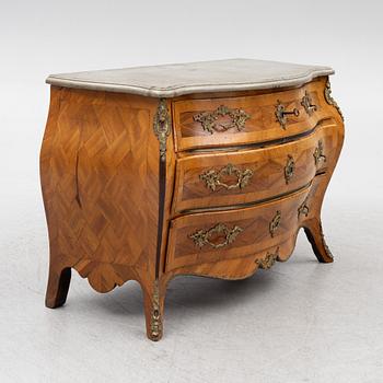 A Rococo parquetry commode, attributed to J. F. Salborg (master in Stockholm 1757-95).