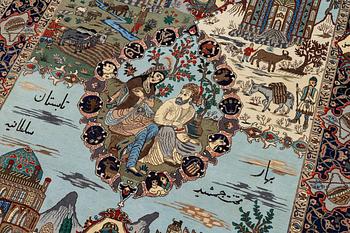 Matta, semiantik Täbris, "4 årstiderna", 284 x 173 cm.