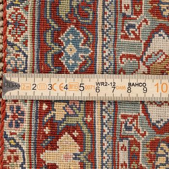 A semi-antique silk rug, probably Tabriz, c 164 x 110 cm,.