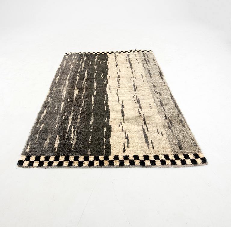 Rya carpet from the mid-20th century, 232x150 cm.