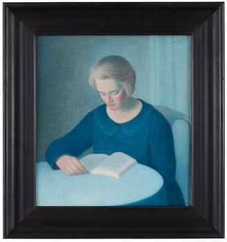 664. Stefan Johansson, "Läsande flicka" (Girl reading).