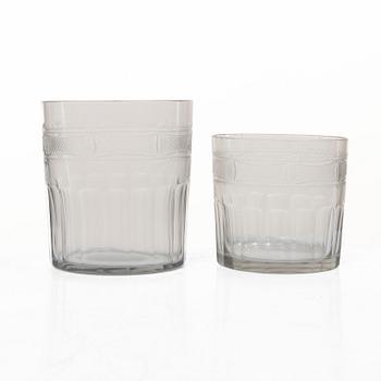 Gerda Strömberg, glasservis, 116 delar, "Hörningsholm", Strömbergshyttan.
