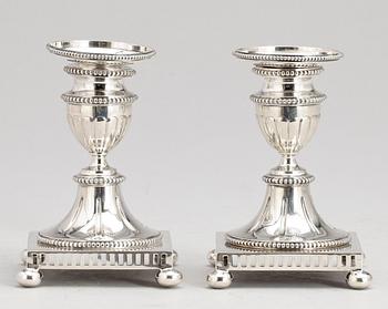 LJUSSTAKAR, ett par, silver, K Anderson, Stockholm, 1903. Totalvikt ca 299 g.