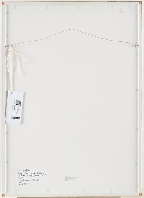 LUKE STETTNER, Triptyche, signed and dated 2009 on verso. Hand-made paper, med tryck.