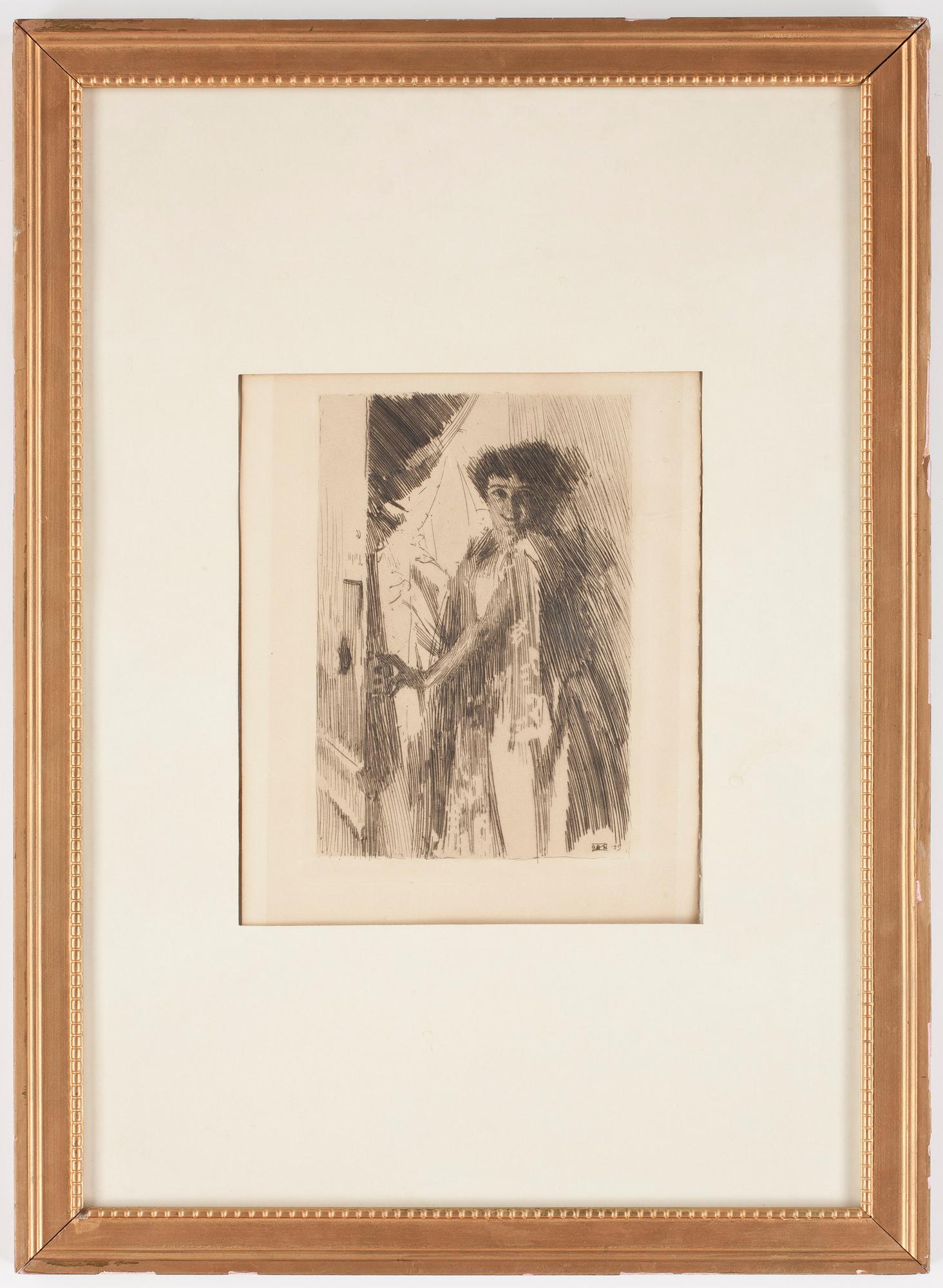 ANDERS ZORN, etsning, monogramsignerad och daterad -89 i plåten.