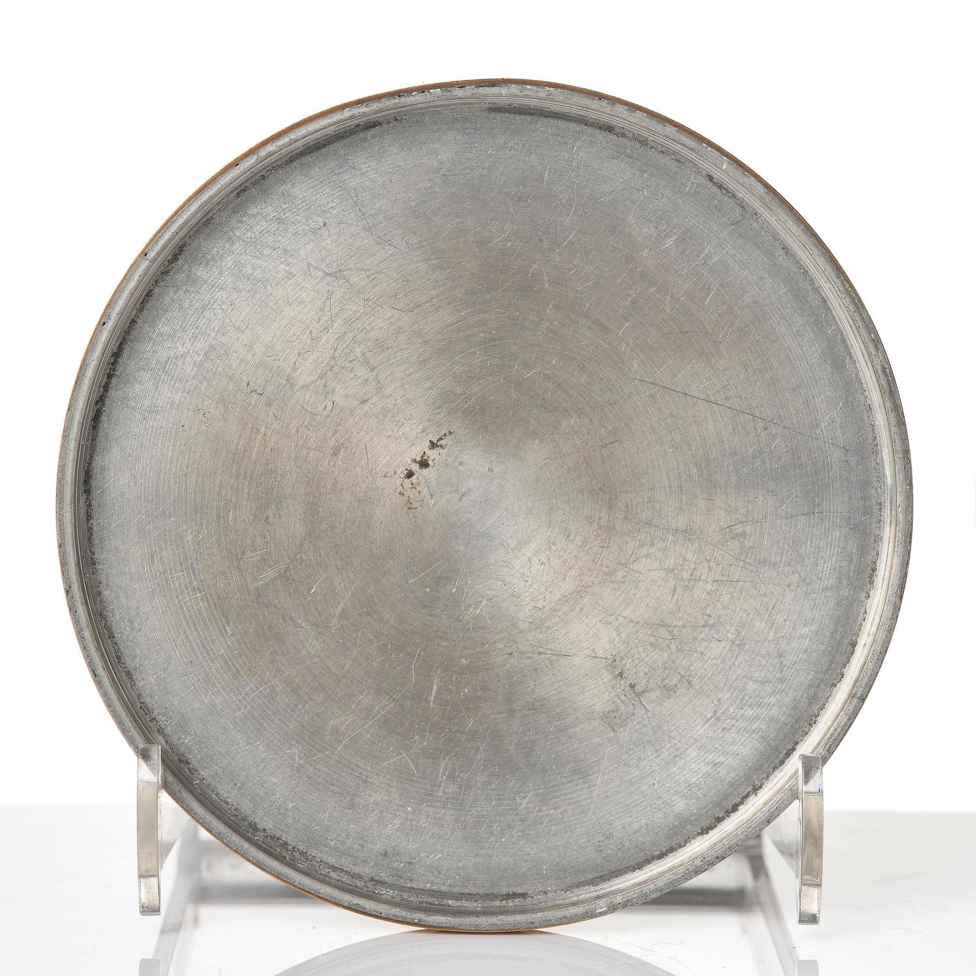 Björn Trägårdh, a pewter and brass lidded jar, Firma Svenskt Tenn, Stockholm, 1951.