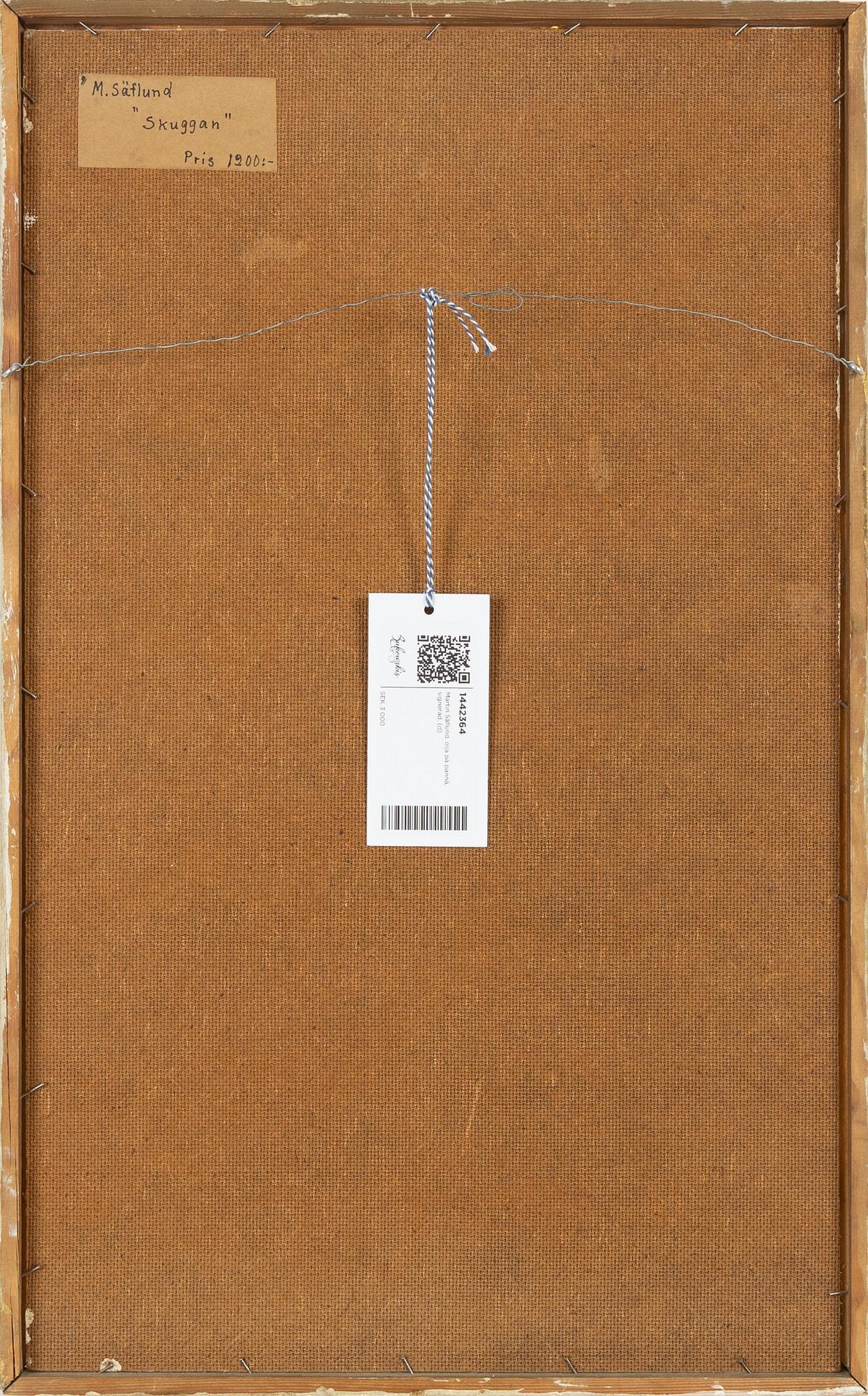 Martin Säflund, oil on panel, signed.