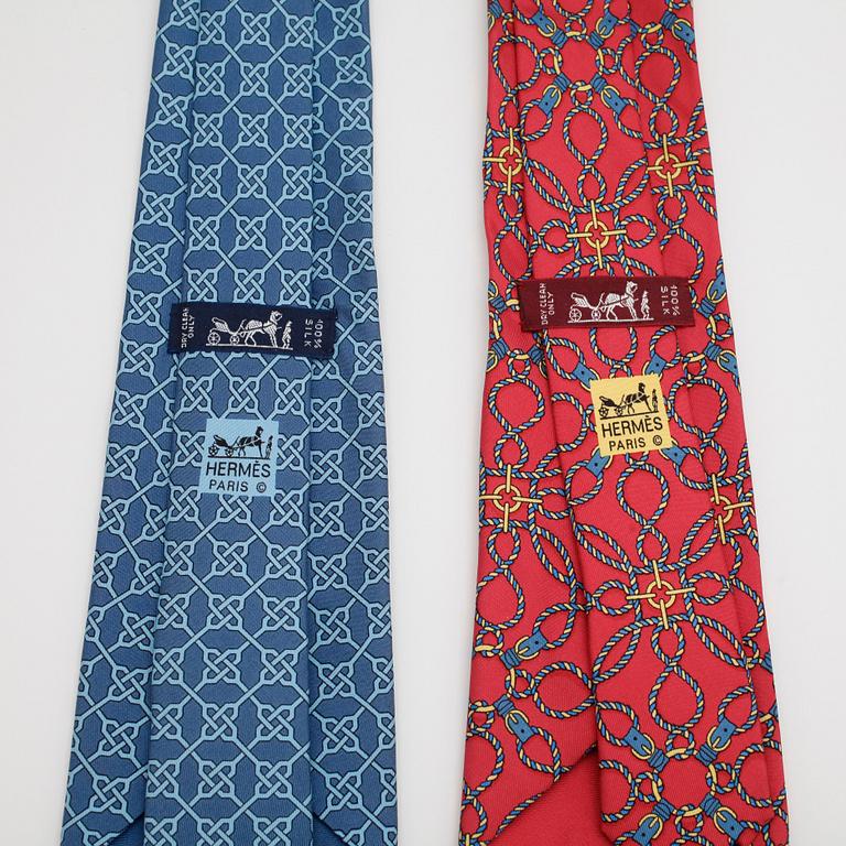 HERMÈS, two silk ties.