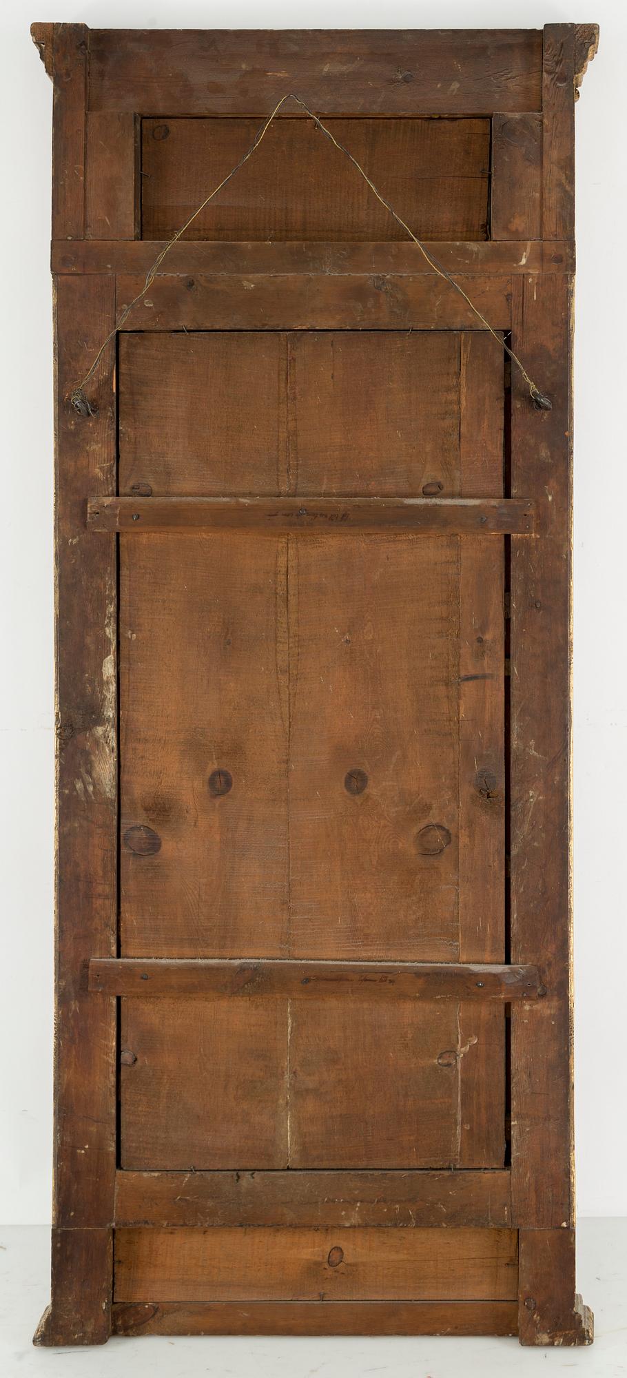 A late Gustavian mirror, circa 1800.