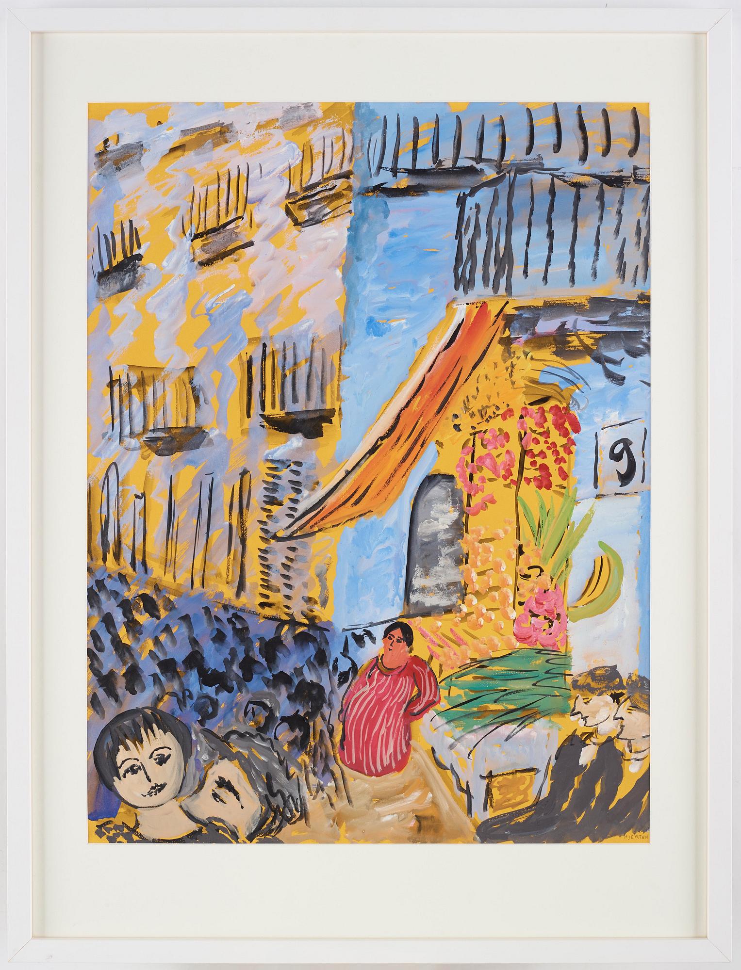 Sigrid Hjertén, "Fruktbutiken, Palermo".