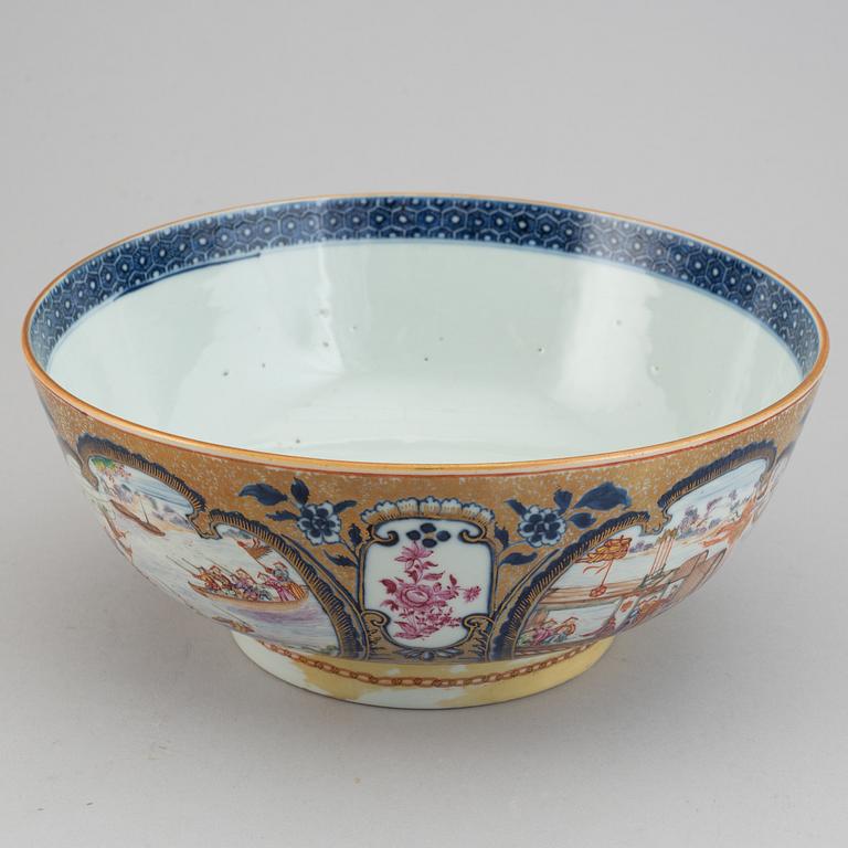 Bålskål, kompaniporslin. Qingdynastin, Qianlong (1736-95).