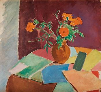 34. Karl Isakson, "Nature morte med tagetes".