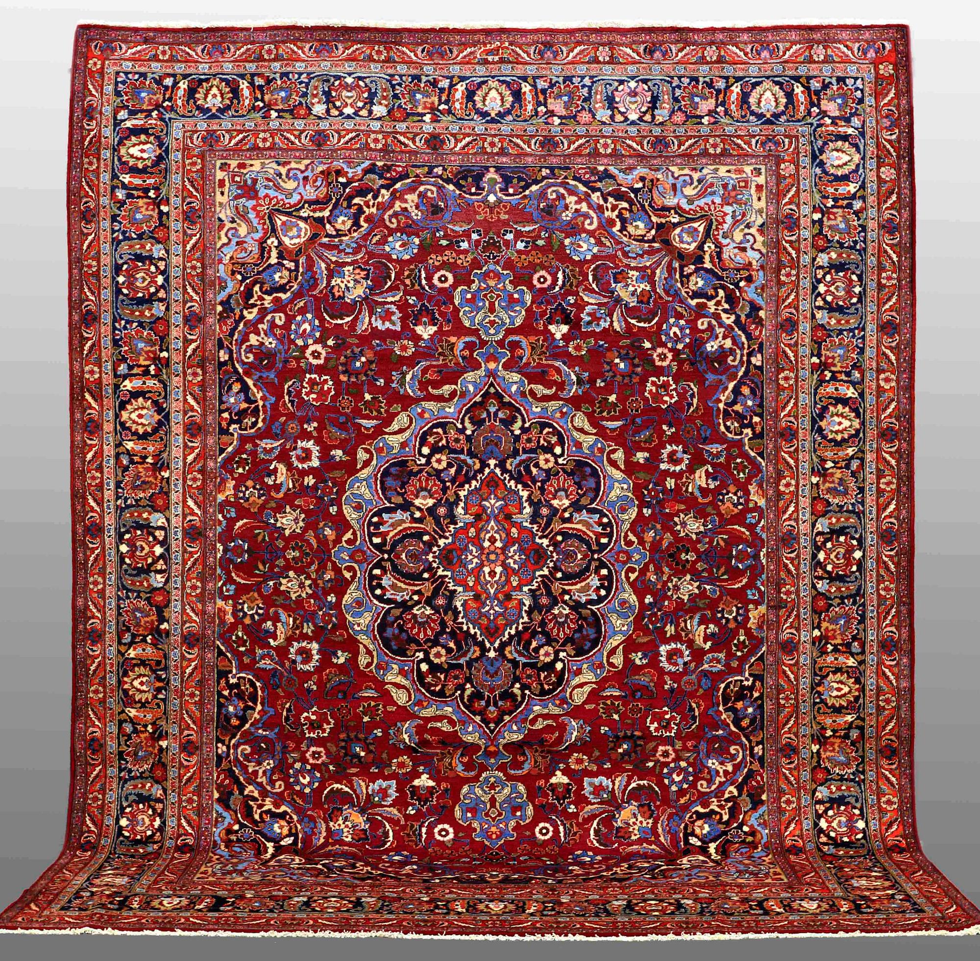 絨毯　mashad carpet 9'5 x 12'6 Persian Mashad Rug