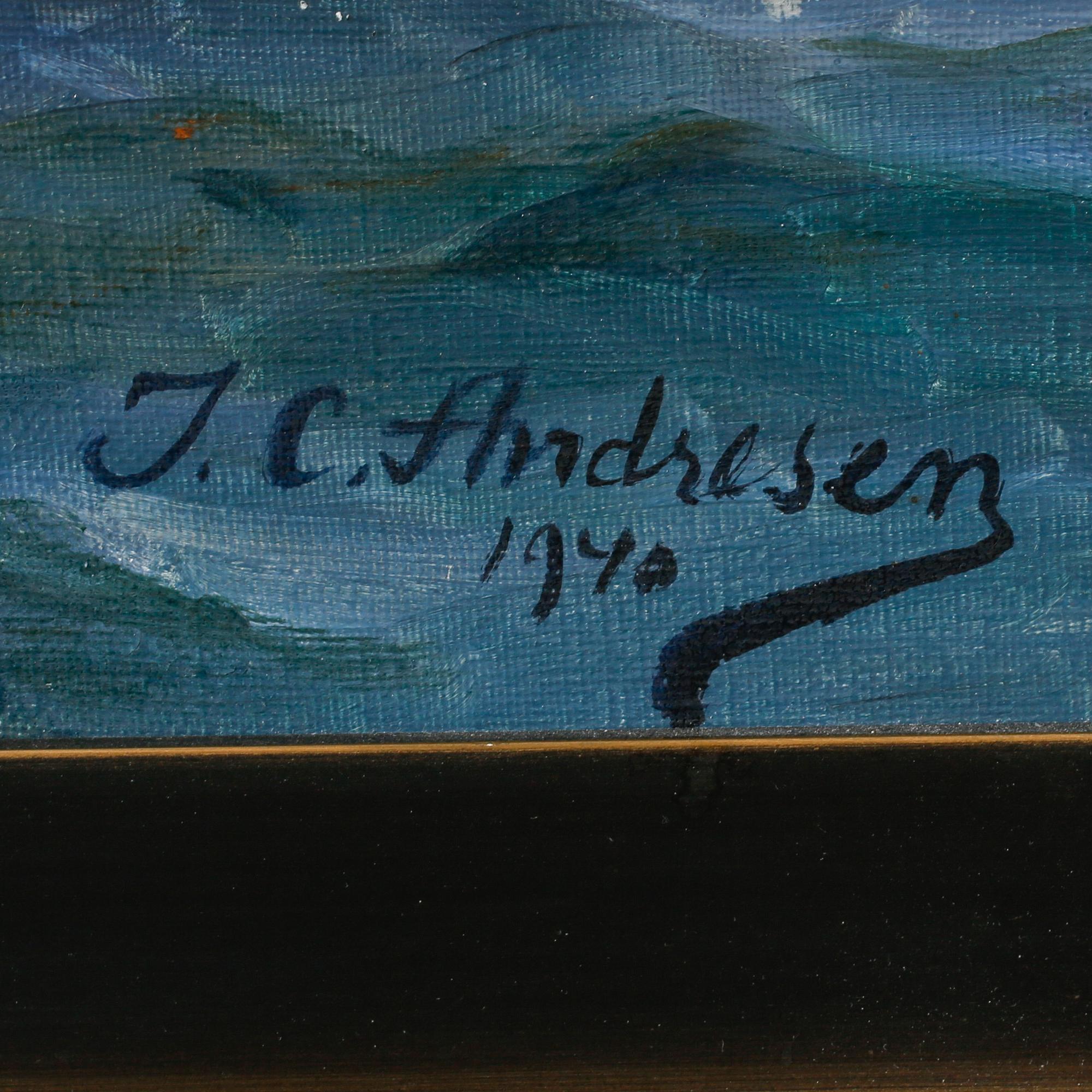 JENS CHRISTIAN ANDRESEN, oil on canvas, signed and dated 1940.