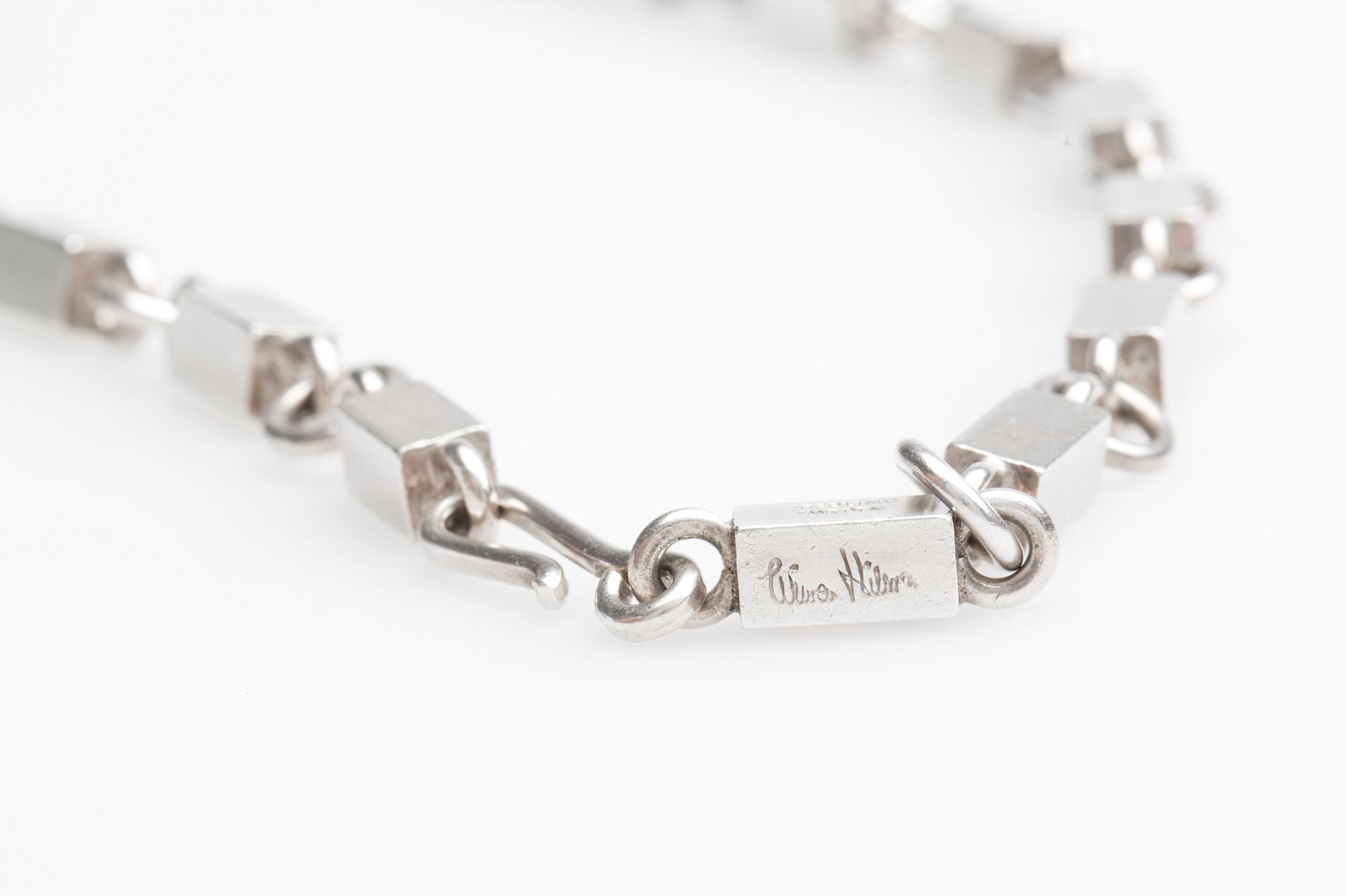 COLLIER, Wiwen Nilsson, Lund, 1969. Sterlingsilver.