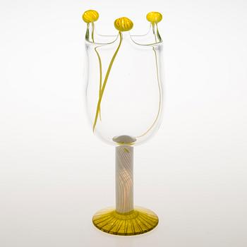 TIINA NORDSTRÖM, konstglas, "Joy", signerad Tiina Nordström Nuutajärvi 1996.