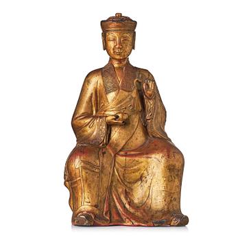 1059. Skulptur, trä. Vietnam, 1800-tal.