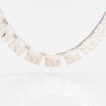 Björn Weckström, A sterling silver necklace "Galactic peaks". Lapponia 1979.