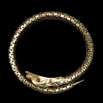 ARMRING, 18k guld. Vikt 39g.