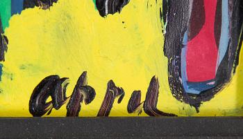 KAREL APPEL, acrylic on paper. Signed Appel.