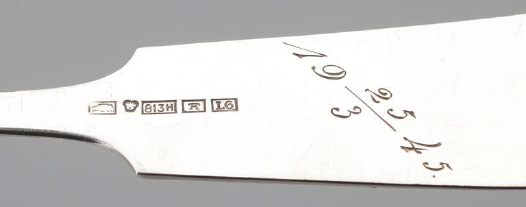BESTICK, 24 delar, silver, Musslan-serien, olika stämplar, Finland 1920-1944.