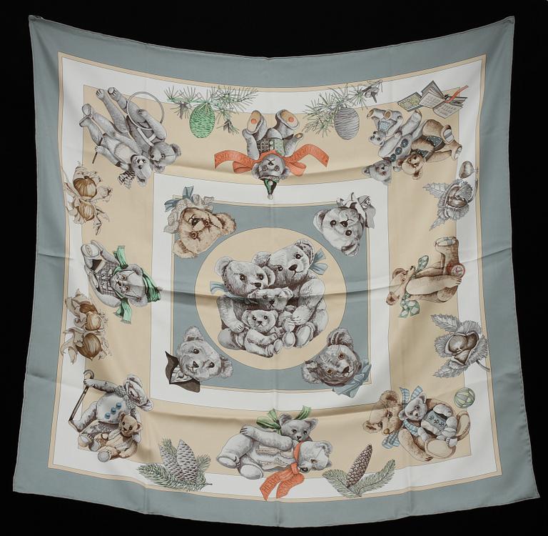 SCARF, siden, "Confidents Des coeurs", Luic Dubigion, Hermès, Paris, 1900-talets fjärde kvartal.