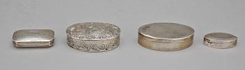 DOSOR, 4 st, silver bla Anders Fredrik Weise, Stockholm 1806, tot ca 142 g.