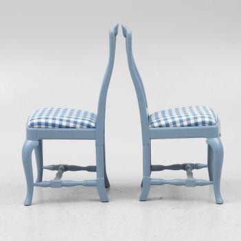 A five-piece Rococo style dining suite, circa 1900.