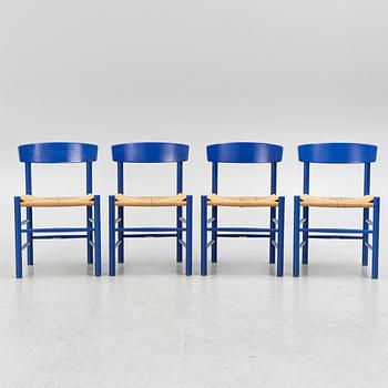 Børge Mogensen, four 'J 39' chairs, Kvist Møbler A/S, Denmark.