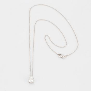 An 18K white gold necklace with a brilliant-cut diamond ca. 1.00 ct. With IGI certificate.