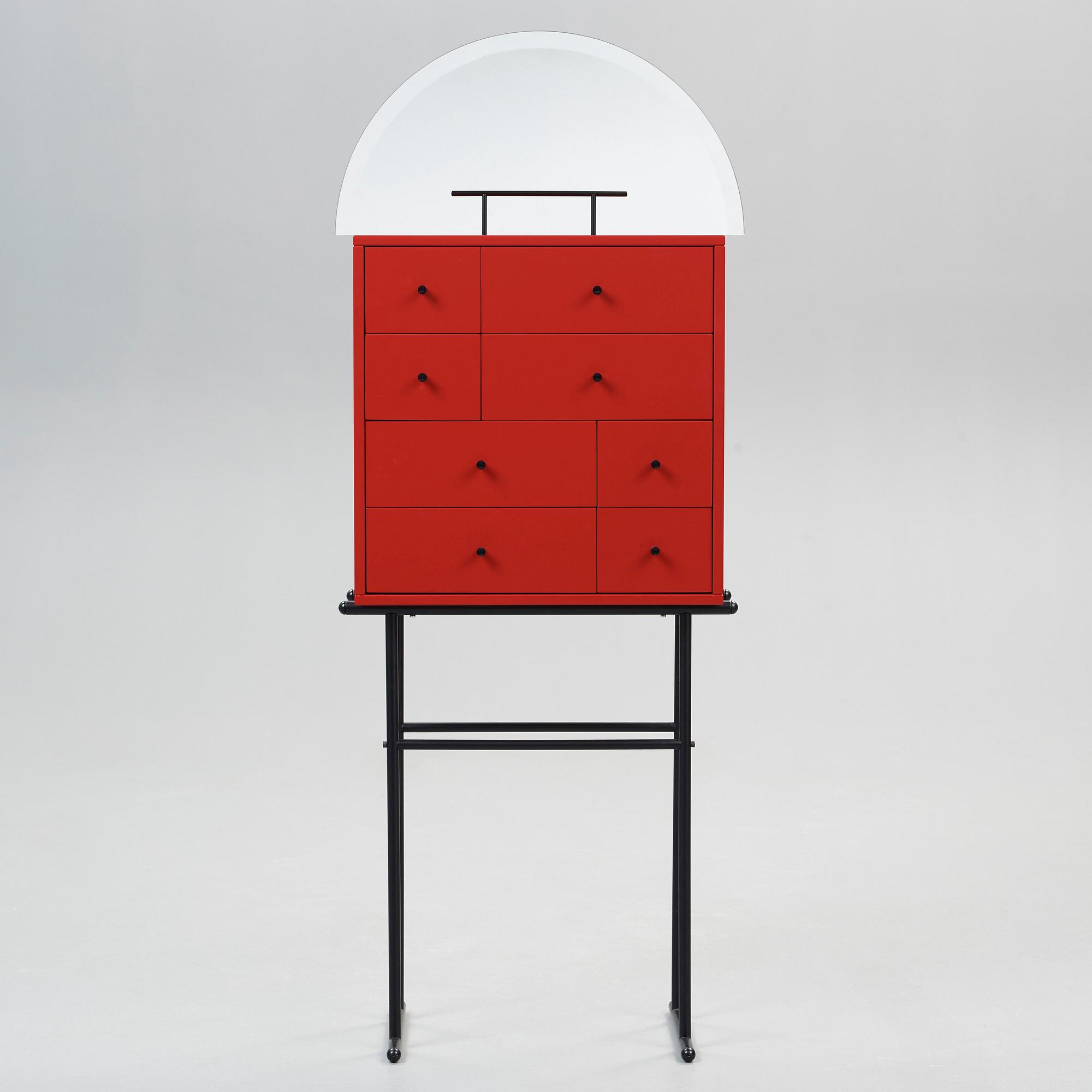 A Kersti Sandin & Lars Bülow cabinet 'Hommage Josef Frank', executed by Karl Andersson & Söner, Sweden 1985.