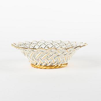 A porcelain bowl and a dish, Meissen, late 19th Century / 20th Century.